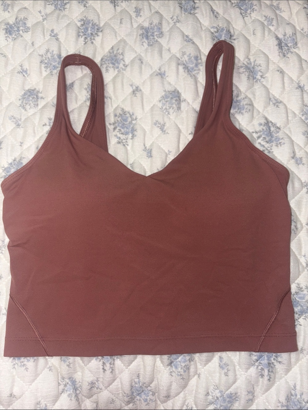 Lululemon Tank Top / Mauve Strap Cropped Tank Top